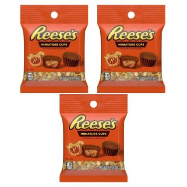 Imagem de Kit 3 Chocolate AoLeite C/Pasta Amendoin Reese's Miniature