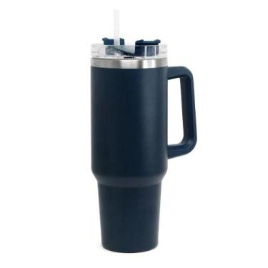 Imagem de Garrafa Térmica Inox 304 40oz 1200ml a Vácuo Cor:Branco - Marca, Azul