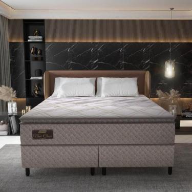 Imagem de Cama Box Conjugado Queen com Colchão (158x68x198) New Class Gazin CR35