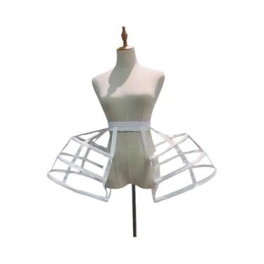 Imagem de Saia De Crinolina Branca Feminina Para O Verão Com 2, 3, 4 Ou 5 Aros P