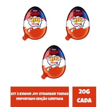 Imagem de Kinder joy stranger things importado edição limitada unidade:kit com 3