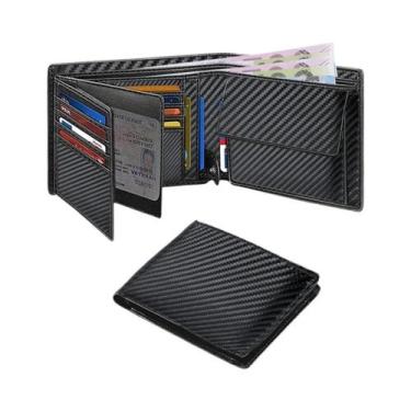 Imagem de Carteira Ultra Fina Para Homens Com Bloqueio RFID, 15 Compartimentos P