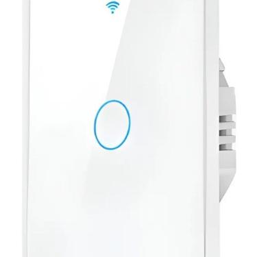 Imagem de Interruptor Inteligente de Parede Wi-Fi Interruptor Parede Wifi+ble 1 Botao Controle Via Smartphone Programavel
