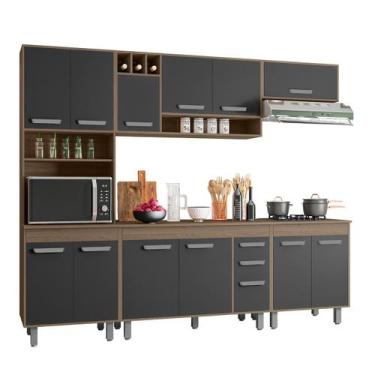 Imagem de Armario de Cozinha Barcelona com 13 Portas e 2 Gavetas - Loja DoceLar,