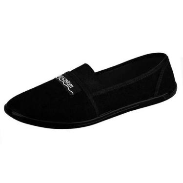 Imagem de Sapatilha Feminina Slip On Ultraconforto Leveza Moleca, Preto, 36