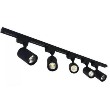 Imagem de Kit Trilho Eletrificado 1m + 5 Spot Led 7w Bivolt - Bela Home Iluminaç