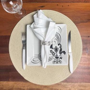 Imagem de Jogo Americano Redondo Jolitex Multiuso Mesa Posta Sousplat 6 Pçs, MAR