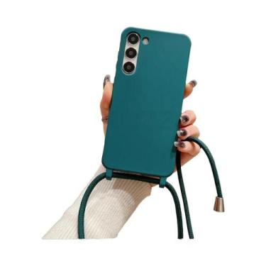 Imagem de Capa De Silicone Fosca Com Alça Transversal Para Samsung S24 S23 Ultra