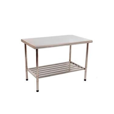 Imagem de Mesa Bancada 1,50L x 0,70P X 0,90A Total Inox 430 Desmontável Multiuso