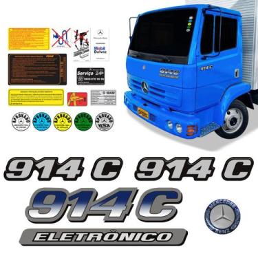 Imagem de Adesivos Mercedes Benz 914 C Eletrônico Emblemas Caminhão - SPORTINOX