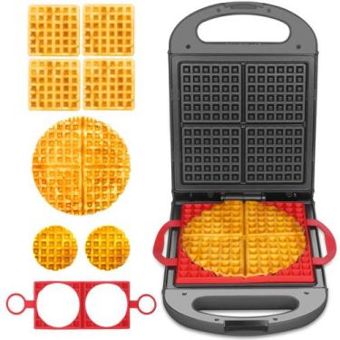 Imagem de Máquina de waffles Baker's Friend, várias formas com moldes, 120.0 vol