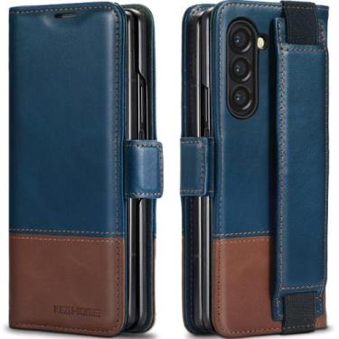Imagem de Capa de telefone KeziHome em couro genuíno Samsung Galaxy Z Fold 6