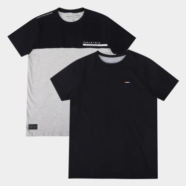 Imagem de Kit Camiseta Industrie Básica Masculina 2 Peças-Masculino