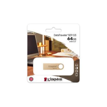 Imagem de Pen drive kingston datatraveler se9 g3 64gb usb 32 gen 1 dtse9g364gb