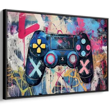 Imagem de Quadro Gamer Em Vibrações de Cores Dinâmicas - Mioquadros, 180x120 cm,