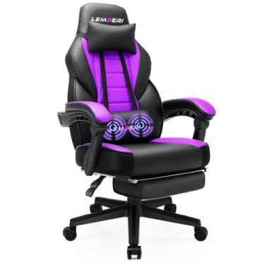 Imagem de Cadeira Gamer LEMBERI para Adultos com Apoio para os Pés, Capacidade d