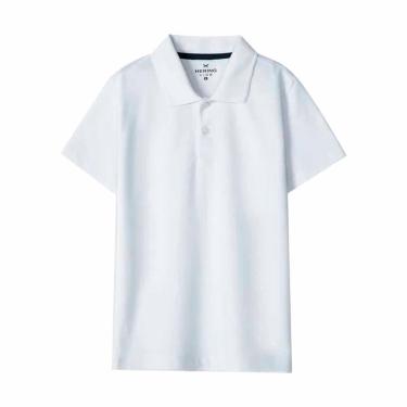 Imagem de Camiseta Polo Hering Infantil Menino Manga Curta Em Piquet Branco-Masculino