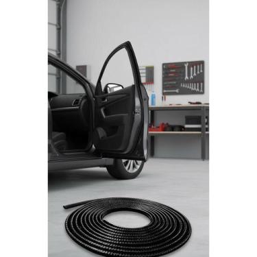 Imagem de Protetor Borda Porta Carro 10m Casca Cobra Mini Preto - Congratulation