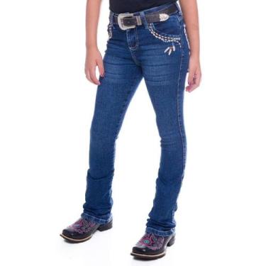 Imagem de Calça Jeans Flare Infantil Menina Hall da Fama Ancr Best Rodeio P/ And