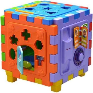 Imagem de Brinquedo Educativo Cubo Didático Grande Brinquedo Encaixar - MERCOTOY