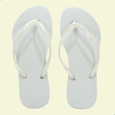 Imagem de Chinelo Havaianas Slim Branco, Bc, 0001 branco, 33/34