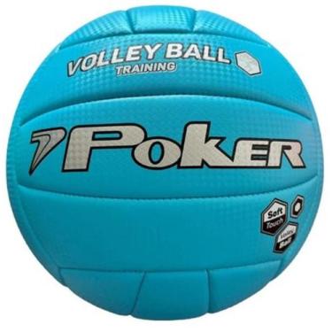Imagem de Bola de Vôlei training Neon II "PVC" Lisa - Poker, Azul