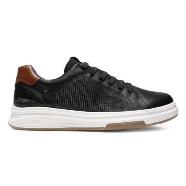 Imagem de Sapatênis Pegada Trace Casual Masculino, 40, Preto, Branco