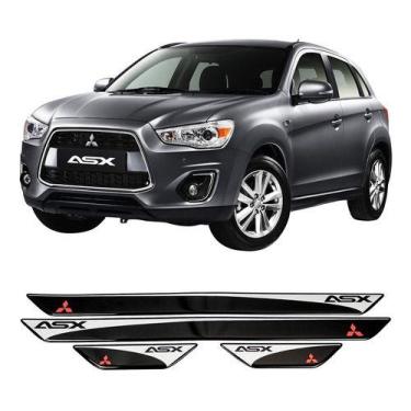 Imagem de Jogo soleira resinada mitsubishi asx 4 peças logo vermelho - URA