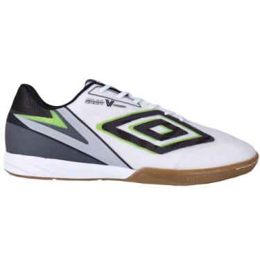 Imagem de  Tênis Umbro de Futsal Sala V Premier Masculino, Branco, Preto, 43