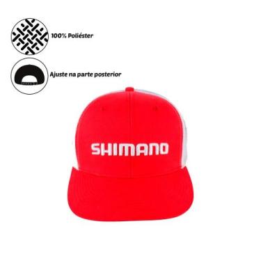 Imagem de Boné Telinha Trucker Ajustável Vermelho e Branco - Shimano