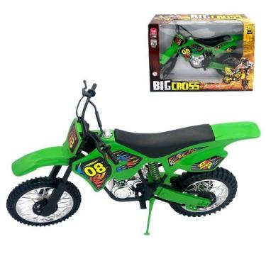 Imagem de Brinquedo de Motocross Infantil com Apoio  Modelo Verde para Diversão 