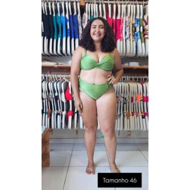 Imagem de Biquini plus meia taça semifio sol e agua, Verde lima, 48