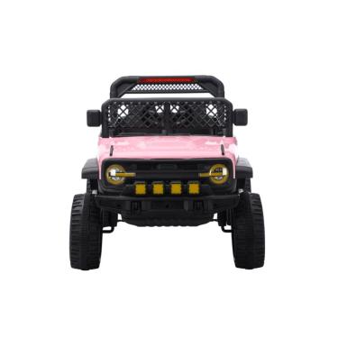 Imagem de Jipe Elétrico Infantil N6 12V com Controle Remoto e Direção Manual Rosa Bang Toys