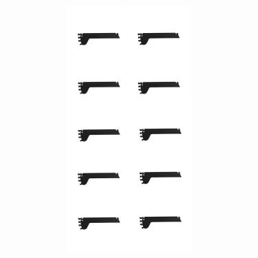 Imagem de Kit 10 Mão Francesa New Plus Apoio para Bandeja 30cm em Aço Preto para Gôndola SA Gôndolas