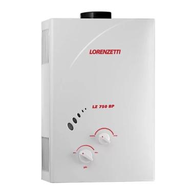 Imagem de Aquecedor de Água a Gás LZ 750BP Regulagem de Temperatura e Vazão para uma Ducha Lorenzetti GLP