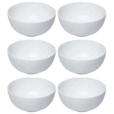 Imagem de Jogo 6 Bowls em Vidro Opalino Branco 13x6cm Tigela Cumbuca Essenza Pro
