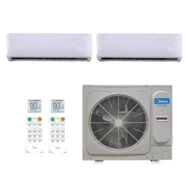 Imagem de Ar Condicionado Multi Split Hi Wall Inverter Carrier Atom 36000 BTUs (12000 + 24000) Quente/Frio 38ATQB36M5 - 220V