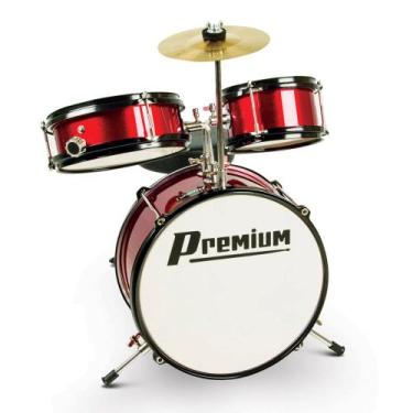 Imagem de Bateria Infantil Premium DX10J Junior Vermelha, Infantil, DX10J, Verme