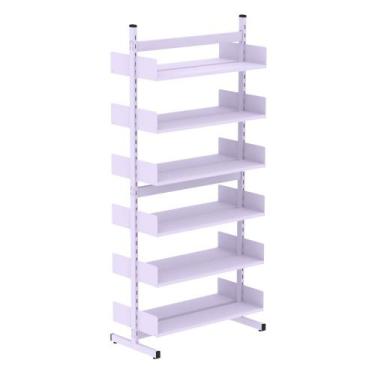 Imagem de Estante Para Biblioteca Dupla Pandin 2,30 m Lilás