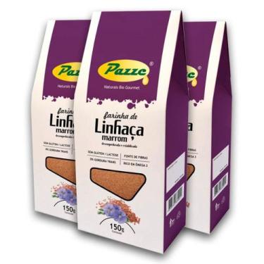 Imagem de Kit 3 Farinha de Linhaça Marrom Pazze 150 gramas