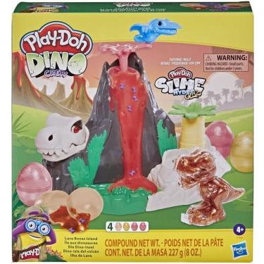 Imagem de Brinquedo Ilha de Lava com Vulcão Ativado Manualmente Erupção de Lava Viscola e Slime Play-Doh Dinossauro Acessórios