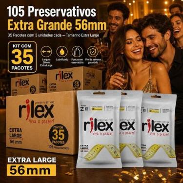Imagem de Camisinha Preservativo Rilex Extra Grande com 105 unidades 35X3
