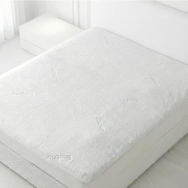Imagem de Protetor de Colchão Impermeável Solteiro Bamboo 90x190x40cm Plumasul