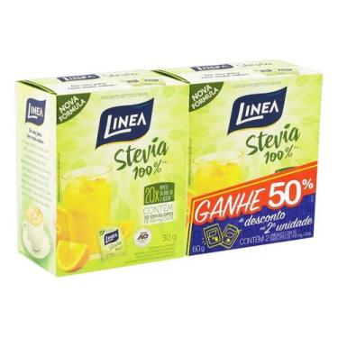 Imagem de Pack Adoçante em Pó Stevia Linea Caixa 60g 2 Unidades Grátis - Congrat