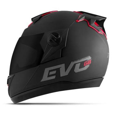 Imagem de Capacete evolution g8 evo solid + viseira fumê - PRO TORK, PRETO, 62
