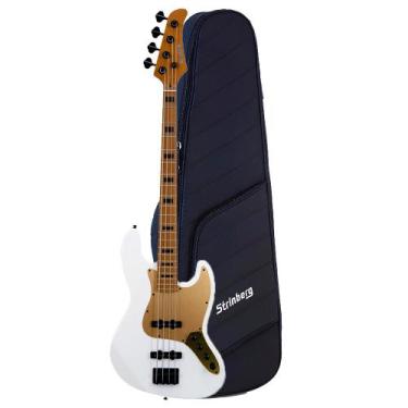Imagem de Contrabaixo Strinberg JBS154AD PW Pearl White Signature Aninha Deleone