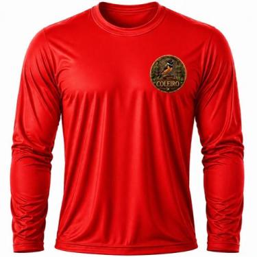 Imagem de Camisa Uv +50 Pássaro Coleiro - Proteção Solar cor:VermelhoTamanho:GG 