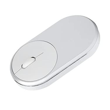 Imagem de Mouse sem fio, design de rolete de 4 vias brilhante e resistente a impactos Externo carregável mouse para escritório para casa(Cinza prateado)