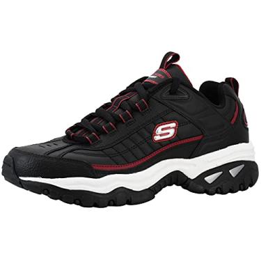 Imagem de Skechers Men's Energy Afterburn Lace-Up Black/Silver/Red Sneaker 10 W US