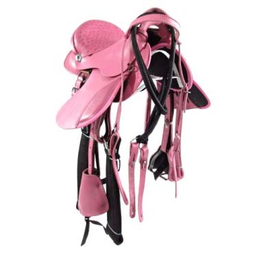 Imagem de Sela Australiana Rosa Infantil De Arco Luxo 12 Polegadas